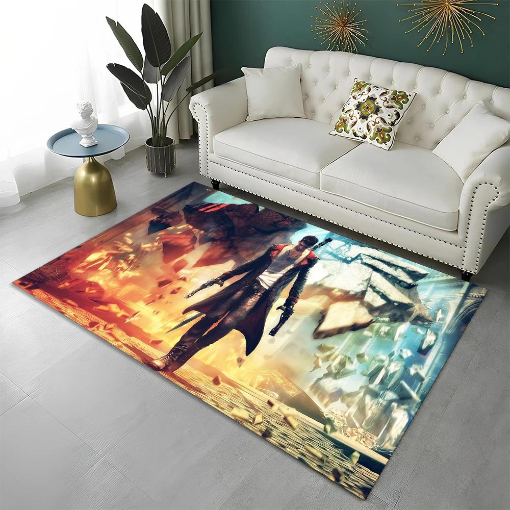 DMC Game D-Devil May Cry Gamer Carpet Rug for Home Living Room Bedroom Sofa Doormat Decor,kid play Area Rug Non-slip Floor Mat