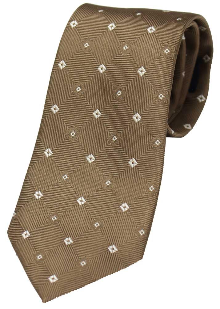 Dunhill Regular Tie, Small Pattern, DU24RPTW1GE, Size 2, Brown (DU24RPTW1GE201R) [Parallel Import]