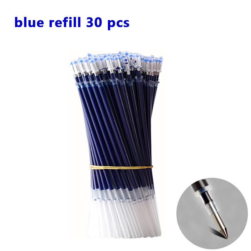 Ensemble de Stylos Gel 0,5 mm Noir Bleu Rouge Recharges Stylos à Bille Pointe Ogive Fournitures Scolaires et de Bureau Papeterie Accessoires Kawaii