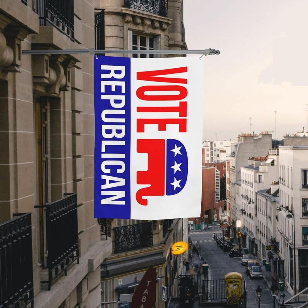 4x6 Ft Save America Vote Republican Flag Save America Vote Red Republican Flag with Metal Vote Red Anti Democrat Outdoor Flag Banner Yard Sign
