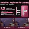 YUNZII RT75 PRO Wireless Gaming Rapid Hall Effect Mechanical Magnetic 8KHz Polling Rate 128K Adjustable RGB Compatible Autumn Magnetic Red Keyboard,