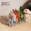 Clear Plastic Seasoning Storage Box With 5 Adjustable Divider Versatile Kitchen Organizer For Spices, Snacks And Small Items
