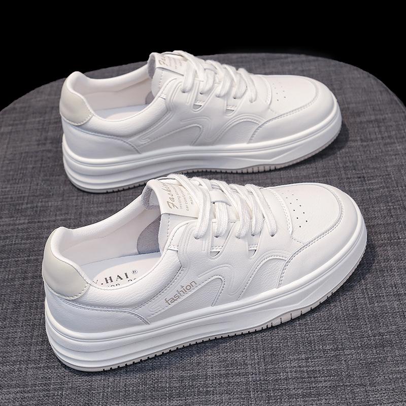 Leather Little White Shoes Women's Shoes Flat Baseplate Shoes Spring 2025 New Soft-soled Single Shoes Casual Shoes Women's Sports Shoes