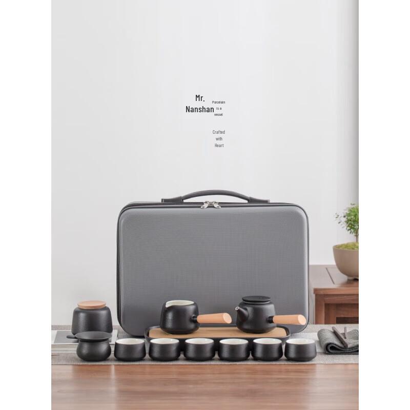 

Nanshan Black Ceramic Double Handle Camping Tea Set