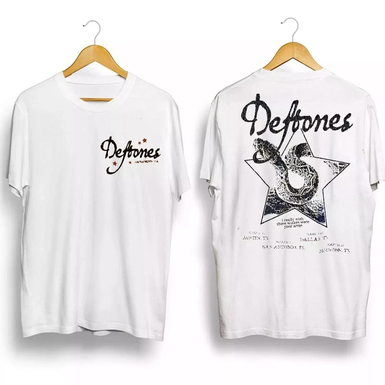 НОВЫЙ!!! Deftones Техасский Эксклюзивный Двусторонний Футболка Тур 2025 XL