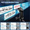 3 In 1 2.4G Bluetooth Wireless USB Wired 1D 2D QR Bar Code Reader Shockproof CCD Barcode Scanner With Stand