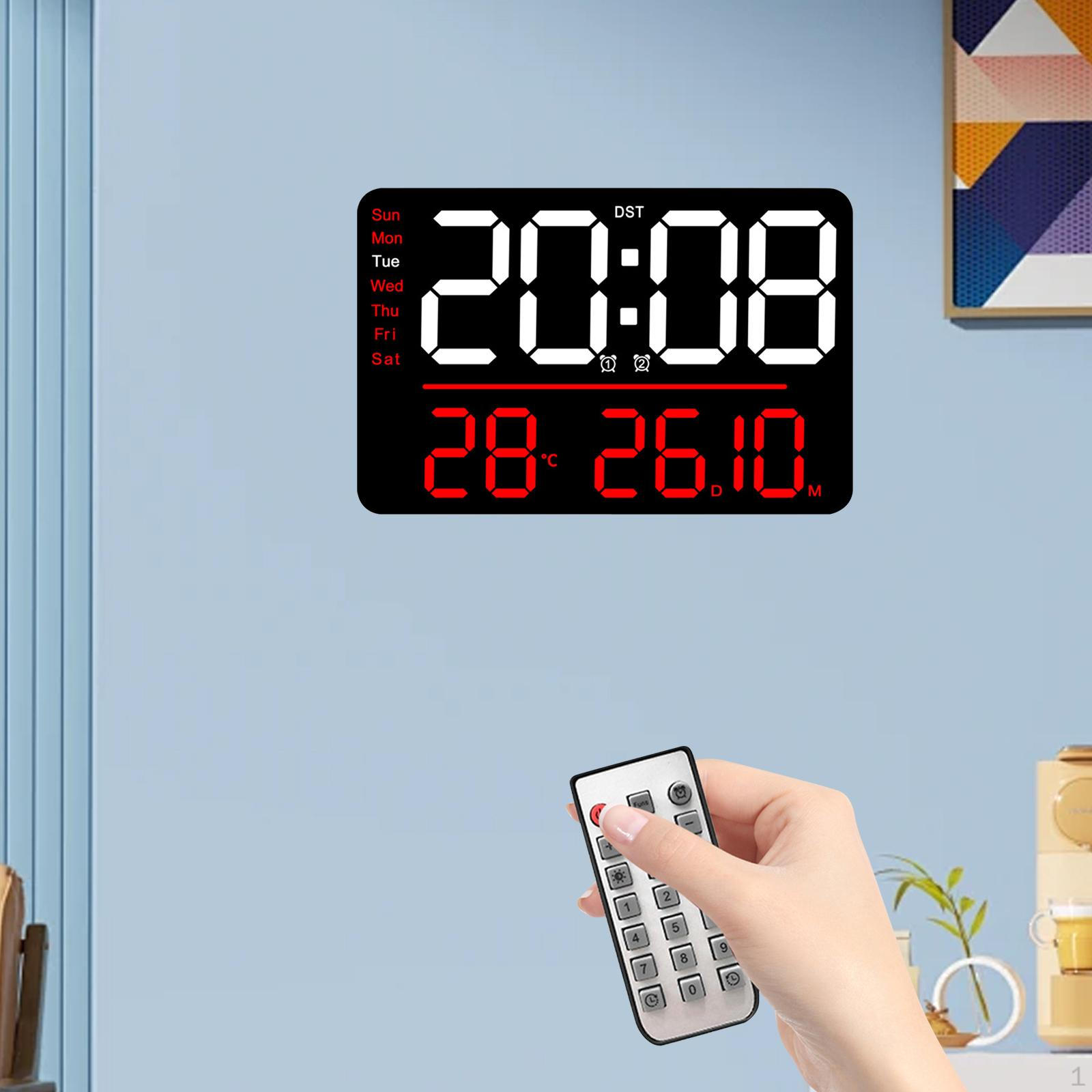 

Цифровые настенные часы-будильник с большим декором и большим светодиодным экраном для спальни отеля