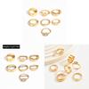 Geometric Star Ring Jewelry Set With Electroplated Zinc Alloy For Womens Fashion Accessories