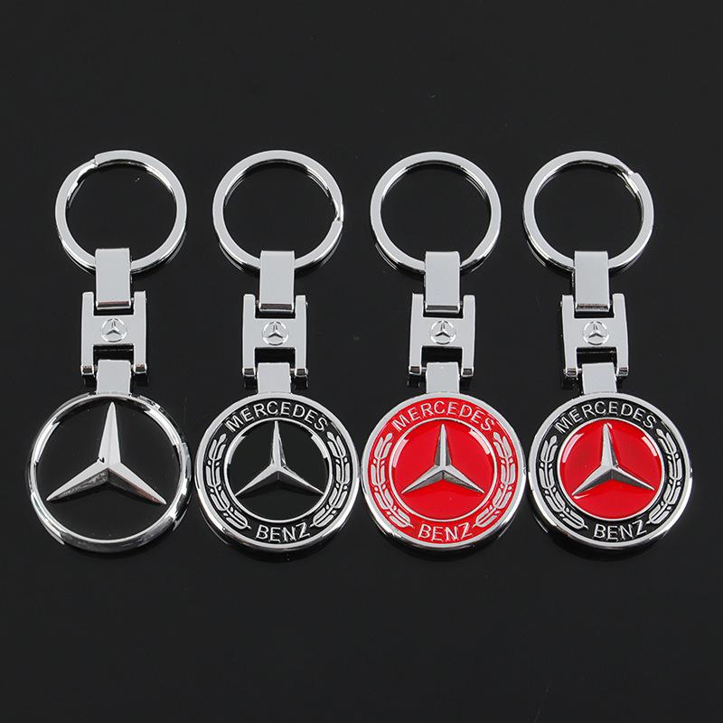 For Mercedes Benz AMG W210 W205 C300 W203 W206 W108 W124 W126 W140 W168 W169 W176 High Quality Metal Car Emblem Keychain Keyring  ZB6