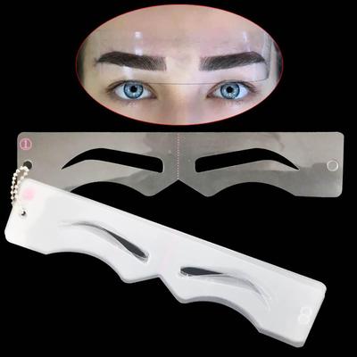 12 stiluri Microblading Sprâncene Șablon Autocolante Materiale de machiaj permanent Ghid de desen reutilizabil