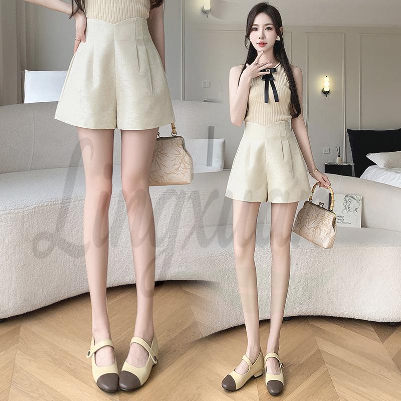 Women s Ethnic Style Retro A-line High-Waisted Shorts, Spring/Summer 2026 Medium
