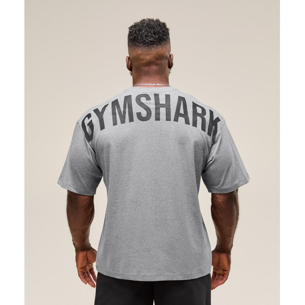 Gymshark Power T shirT Charcoal Core Marl Black A2c9e Gdhc