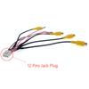 10 12 Pin Car Radio Rear View 360° Backup Camera Video RCA Input Output Cable Adapter Wiring Connector For Android Accessories