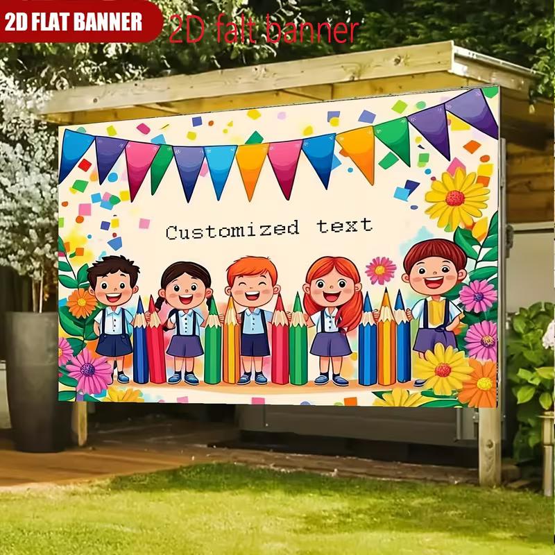 Customizable School Opening Backdrop, Kids Classroom Party Photo Booth