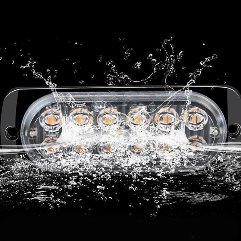 1/4PCS Auto Strobe Warnlicht Grill Blinkende Panne Notlicht Auto LKW Anhänger Leuchtfeuer Lampe LED Seitenlicht 12-24V