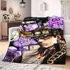 JOJO Anime Flanelldecke Warm, Gemütlich, Geeignet für Schlafzimmer, Sofas, Betten, Stühle, Picknicks, Reisen