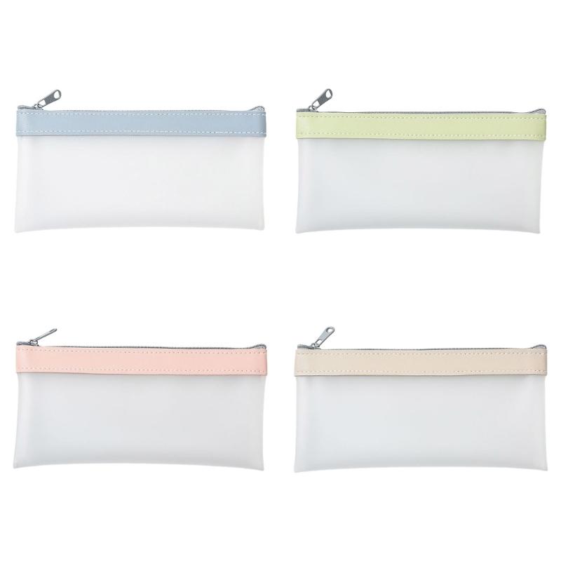 Pencil Case Pen Case Zipper Pouch Clear Stationery Bag Pencil Holder Pencil Bag for Ballpoint Pens Markers Erasers