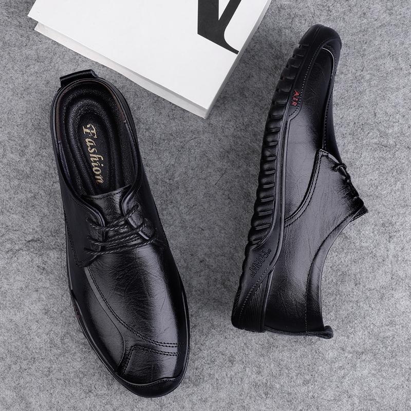 Fashion Comfortable Men's Casual Shoes Slip-Resistant Lace-Up Breathable Flats Lightweight Walking Shoes for Men Fashionable Footwear