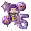 Kpop Demon Hunters Children's Birthday Party Decoration Ball Number Digit 1-9 Balloon Set Baby Shower Party Supplies Gift Toy