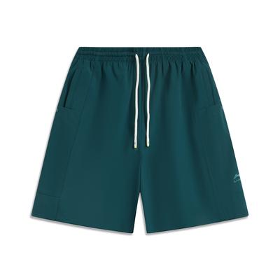 Comfortable Simple Versatile Loose Fit Solid Color Five-Point Casual Shorts Men Shorts Dark-Reef-Green AKSV207-3