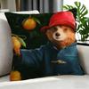 Cartoon Paddington Bear Cushion Cover Cushion Cover Set 4Pcs 50X50 45X45 40X40 Pillowcase Decorative Sofa Home Decor