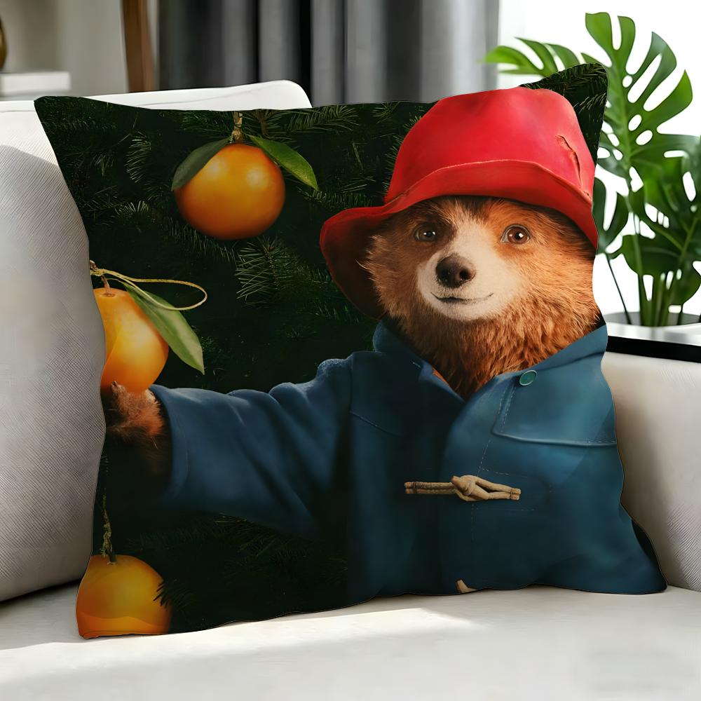 Cartoon Paddington Bear Cushion Cover Cushion Cover Set 4Pcs 50X50 45X45 40X40 Pillowcase Decorative Sofa Home Decor