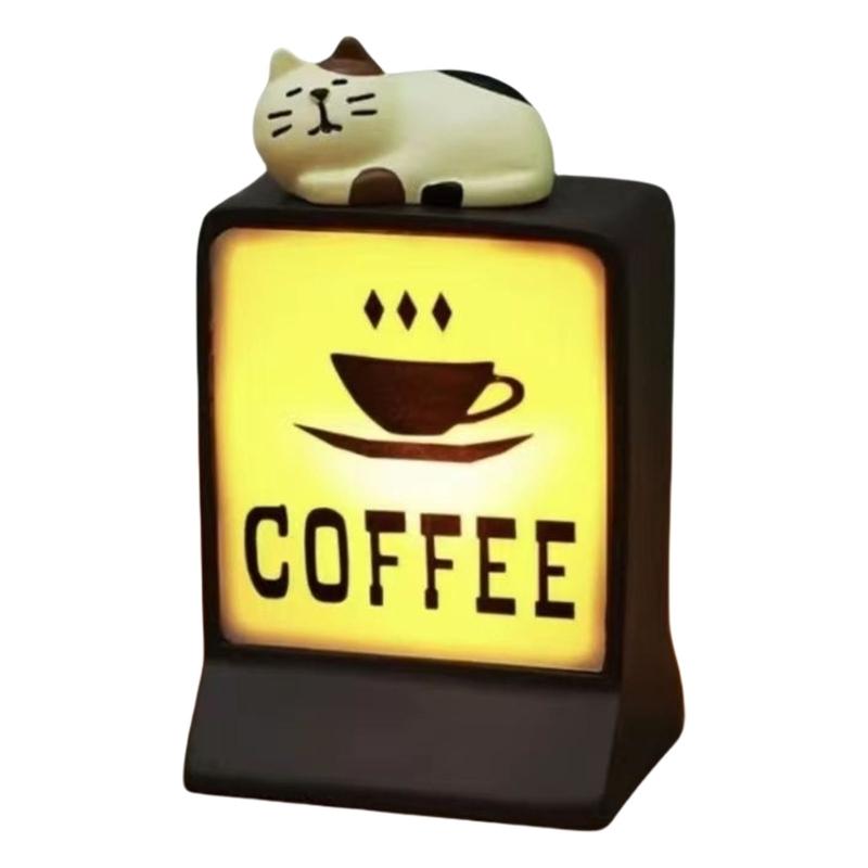 

Creative Magnetic Fridge Sticker for Coffee Shops and Convenience Store Home Decoration with Luminouses Lights Box Feature