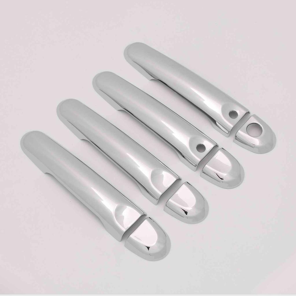 For Nissan Versa Tiida 2012 2013 2014 2015 2016 2017 2018 ABS Chrome Glossy Black Door Handle Cover Trim Sticker Car Accessories