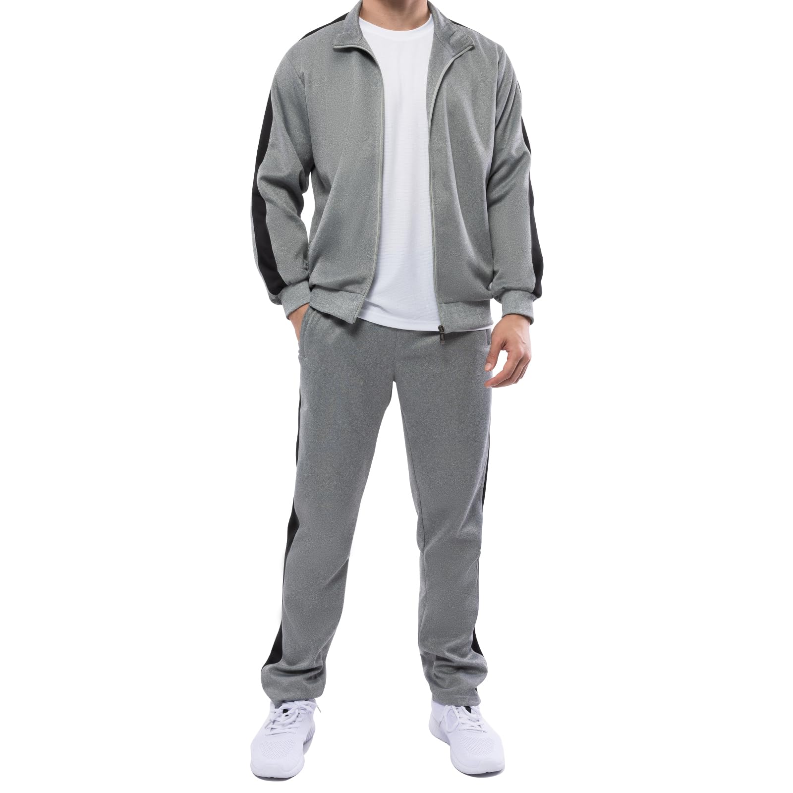 

Худи и брюки Nesseo Sportswear, мужской комплект размера M 2026, дышащий, быстросохнущий, (Тег XL), Серый/Черный,