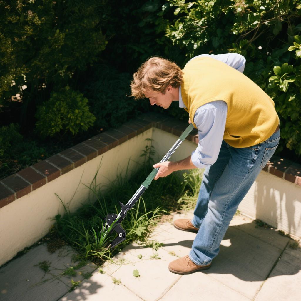 Stand-up Weeding Tool - 40-inch Long-handled Weeder, 4 Stainless Steel Claws And Foldable Foot Plate, Easy Weeding Without Bending