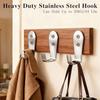Stainless Steel Wall Hooks Heavy Duty Coat Key Holder For Home Garage Office Silver 8/10pcs