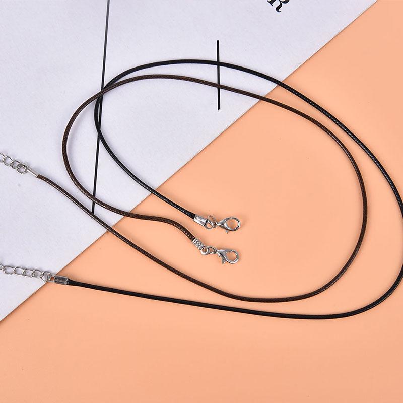 10Pcs 1.5Mm Adjustable Black Leather Cord Rope For Diy Necklace Bracelet Making