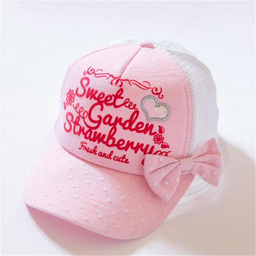 Baby Hat Kids Hat Cap Baseball Cap Sun Hat UV Cut Hat for Girls Children 525 52cm Circumference [LeafIn] (Pink, (Head 52-54cm))