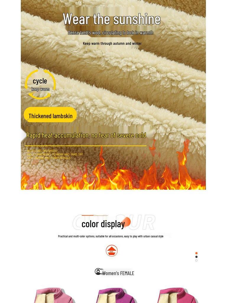 Plus Size Couple's Double-Sided Fleece Jacket: Men's Lamb Fleece Cardigan for Autumn & Winter