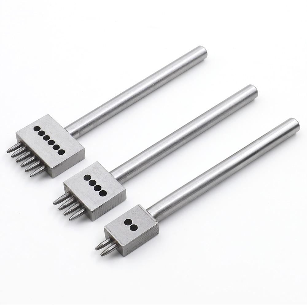 4/5/6/8mm Diy Round Hole Spacing Puncher, Manual Circular Stitching Punching Tool, Professional Leather Art Craftwork Project