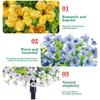2pc Artificial Ball-Shaped Multicolor Flower Bush with Ground Stake for Garden Patio Flower Bed Yard Outdoor Party Decor