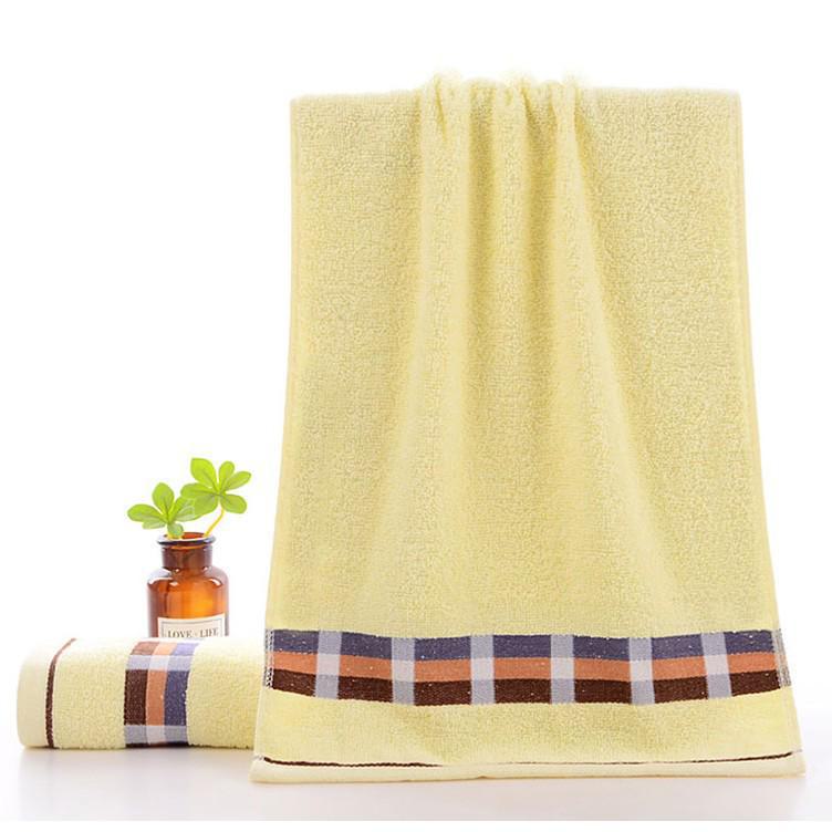 Gaoyang Rutig Ren Bomull Badhandduk – Tjock och Mjuk för Hem-, Hotell- eller Presentaskanvändning
