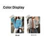 Women's Lake Blue V-Neck Autumn/Winter Korean Style Loose Knit Sweater - Cozy, Versatile, Age-Reducing
