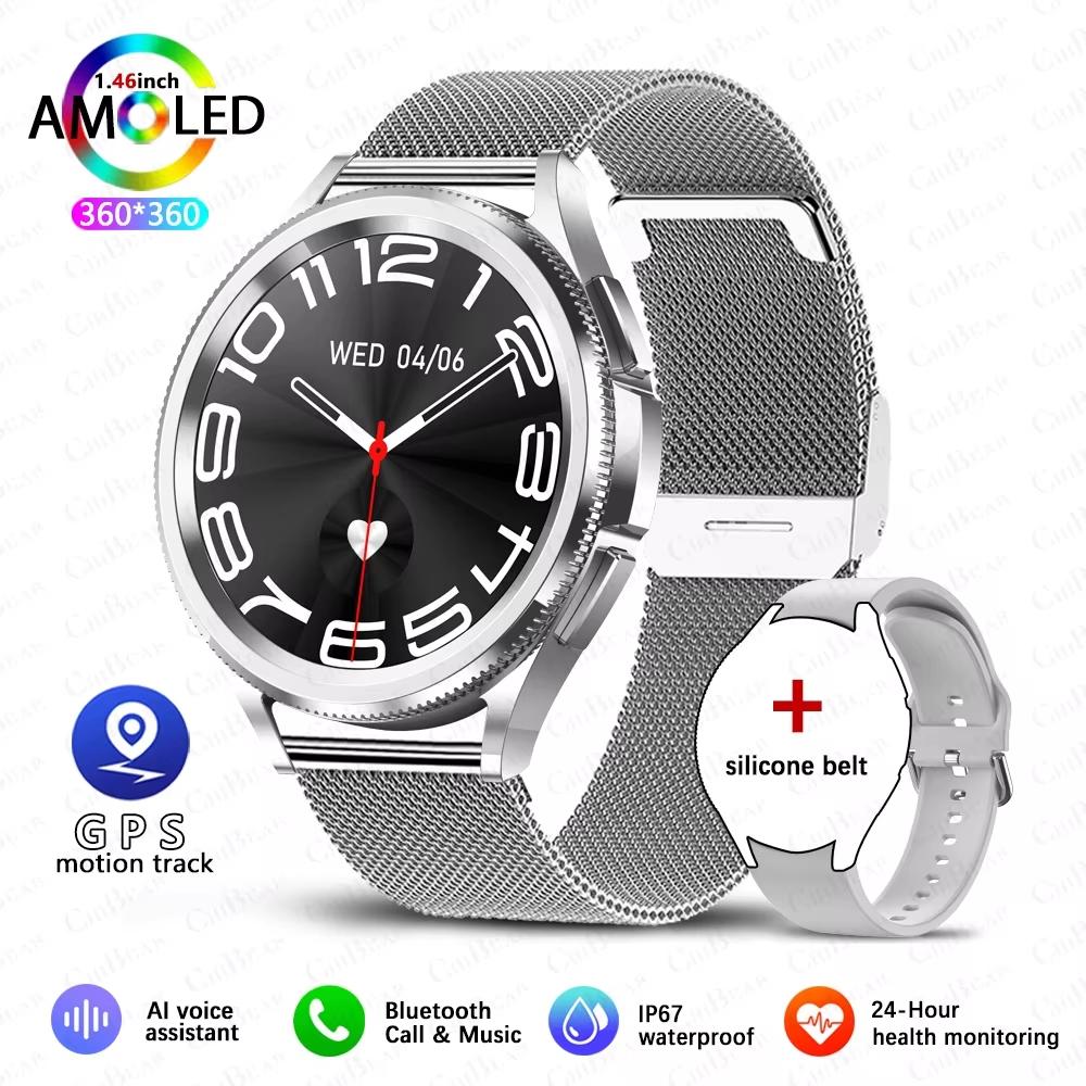 2026 Nové hodinky Watch6 Classic Chytré hodinky Muži GPS NFC Sportovní Fitness Dámské zdraví Srdeční tep Vodotěsné Bluetooth volání Chytré hodinky