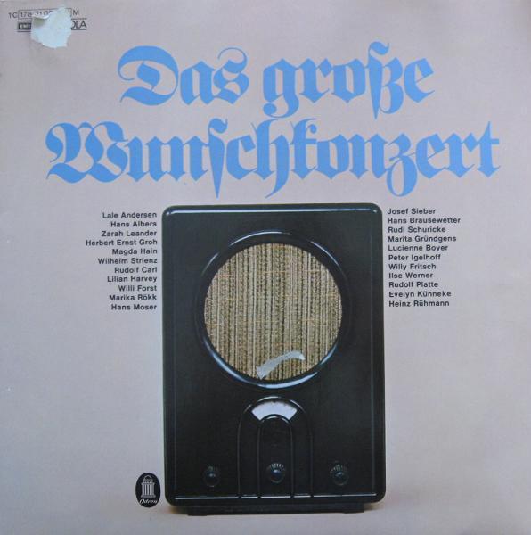 

LP Record VARIOUS - Das Große Wunschkonzert 1C1783108485M ODEON Germany Pop Used
