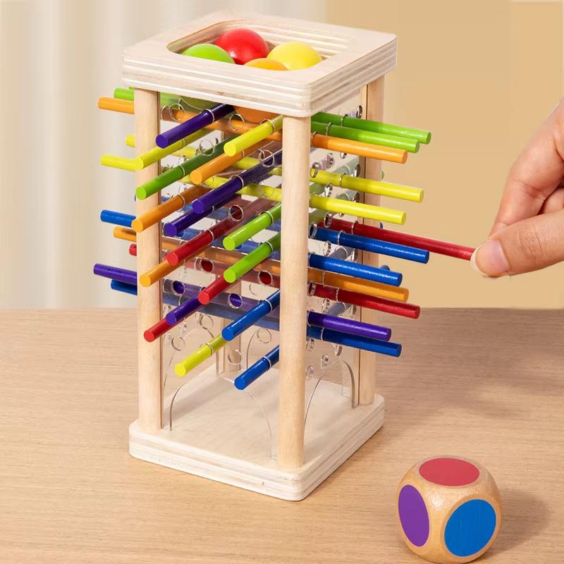 Parent-Child Interactive Wooden Stick Children's Battle Spatial Thinking Training Puzzle Educational Balance Wooden Toy Gifts