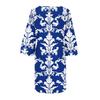 Women's Casual Fashion Floral Print V-Neck Loose 3/4 Sleeve Dress