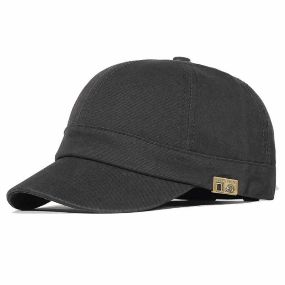 Casual Cotton Short Brim Baseball Cap Soft Adjustable Dad Hat Breathable Trucker Style Low Profile Cap Four Seasons