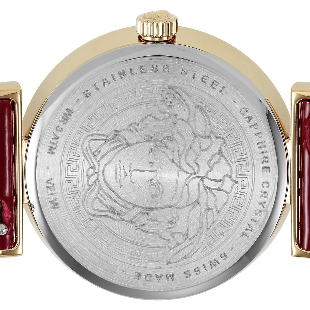 Hodinky MEANDER Červený ciferník Nerezová ocel Safírové sklo Quartz 34MM Švýcarské hodinky VELW00320 [Versace] Dámské [Položka]