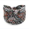 European American Women's Hair Band African Print Pattern Wide Edge Elastic Knot Sports Yoga Headband Women's Headwear Hair