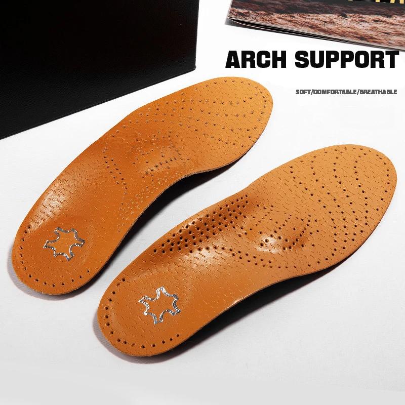 Orthopedic Shoes Insole Arch Support Shoes Insoles for Feet Plantar Fasciitis Shoe Pads Quality Cowhide Comfort Inserts 1Pai