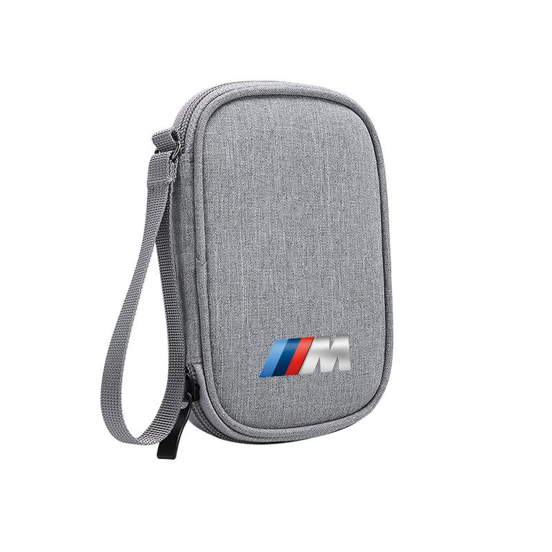 Car Cable Drive Earphone Charger Protable Storage Bag Valve Cap For BMW X1 X2 X3 X5 X4 X6 X7 iX3 F20 F10 F07 E70 E46 E90 E92 E60 bzcp38