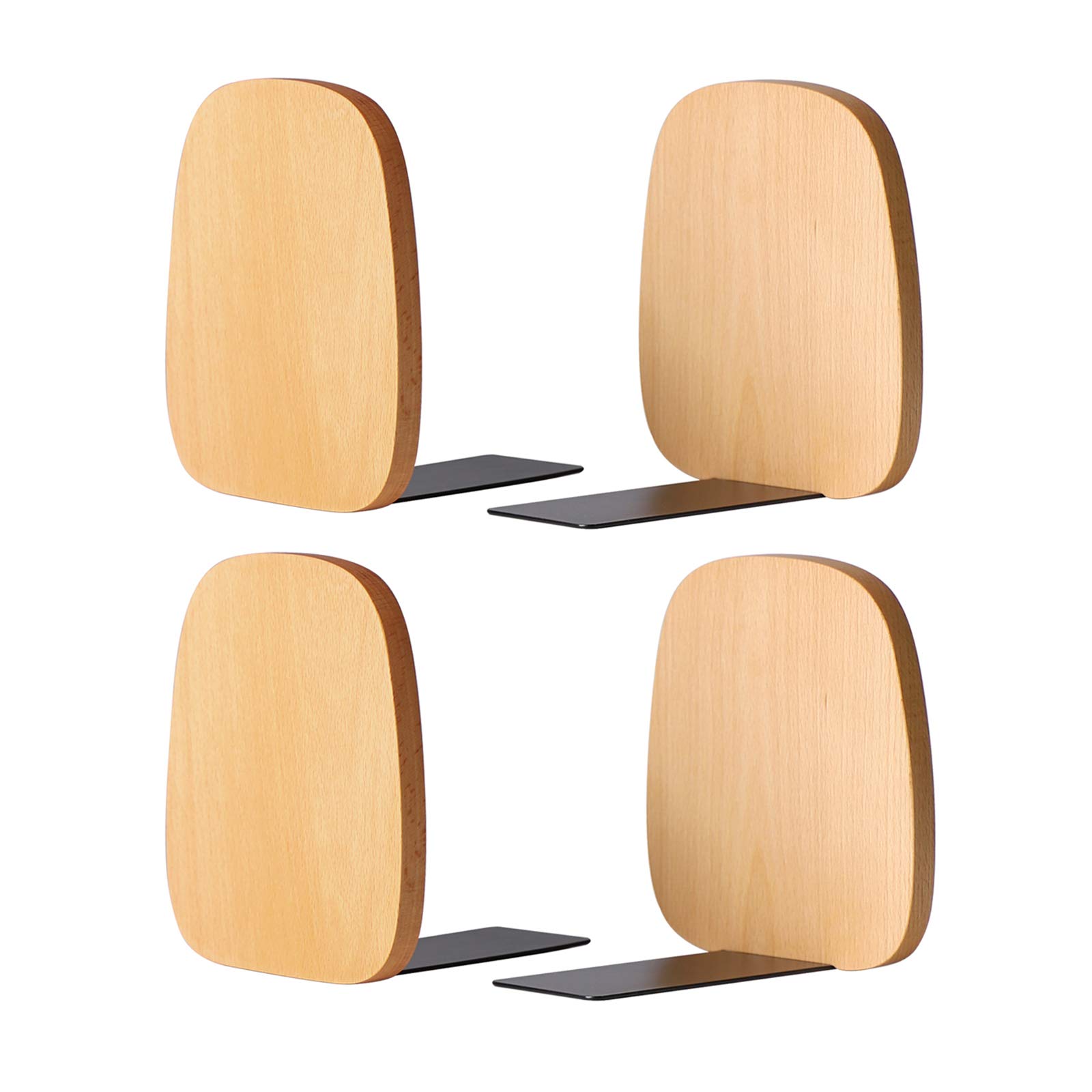 

Muso Wood Wooden Bookends No Falling Pair - (Beech) (2 Pack)