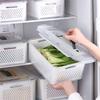 Storage Container for Refrigerator Food Practical Fridge Crisper with Drain Basket Clear and Practical Fruit Organizer