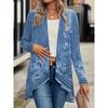 IHUASU Women's Vintage Casual Autumn Winter Long Sleeve Jackets & Coats